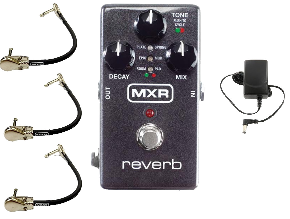 MXR Reverb M300 Relay True Bypass & Delay Trails Modes Dry Path ( 3 MXR CABLES )