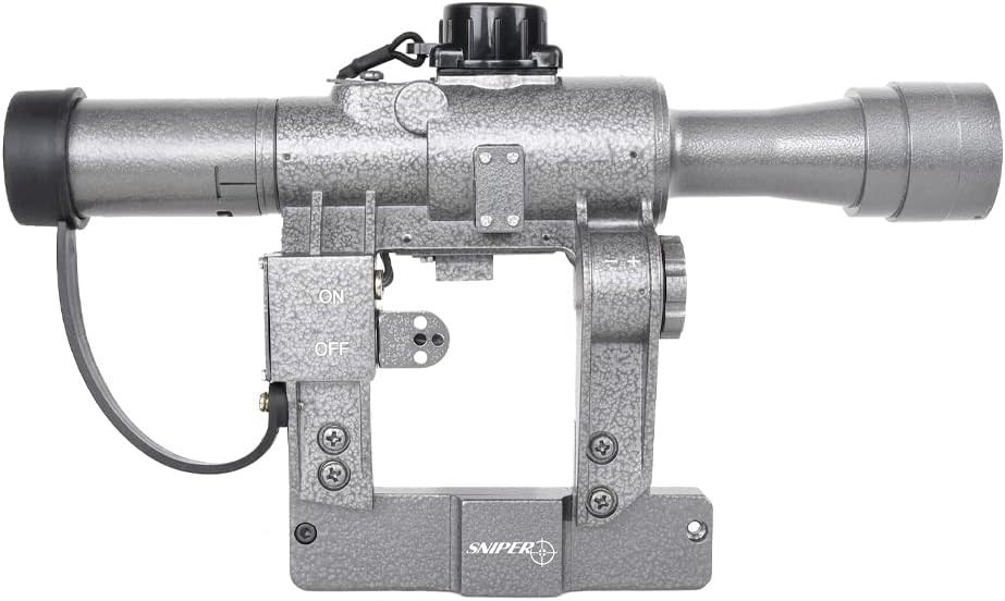 Sniper SD Rifle Scope with Side Rail Mount (4x24 Scope)