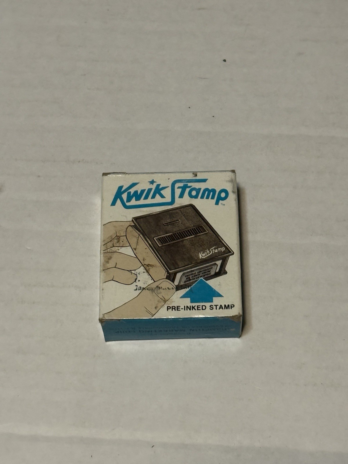Vintage Kwik Stamp Self-Inking Office Desk Stamp Works