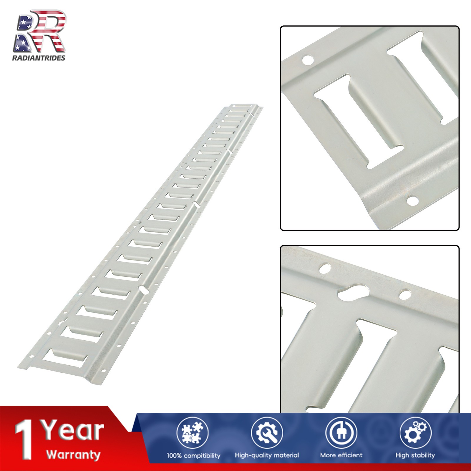 Horizontal Silver E Track Rails 4 Pack 4 Foot Fit For Enclosed Cargo Trailer