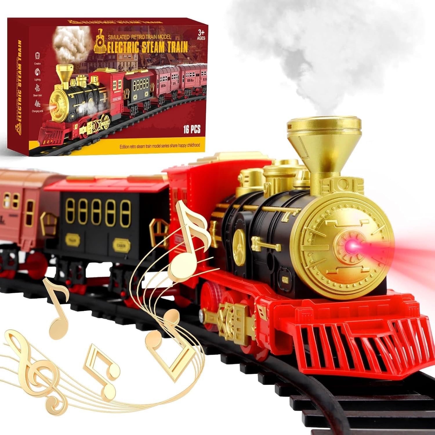 *SALE* O Gauge Christmas Steam Locomotive Set Battery Powered $37.79 Deal!