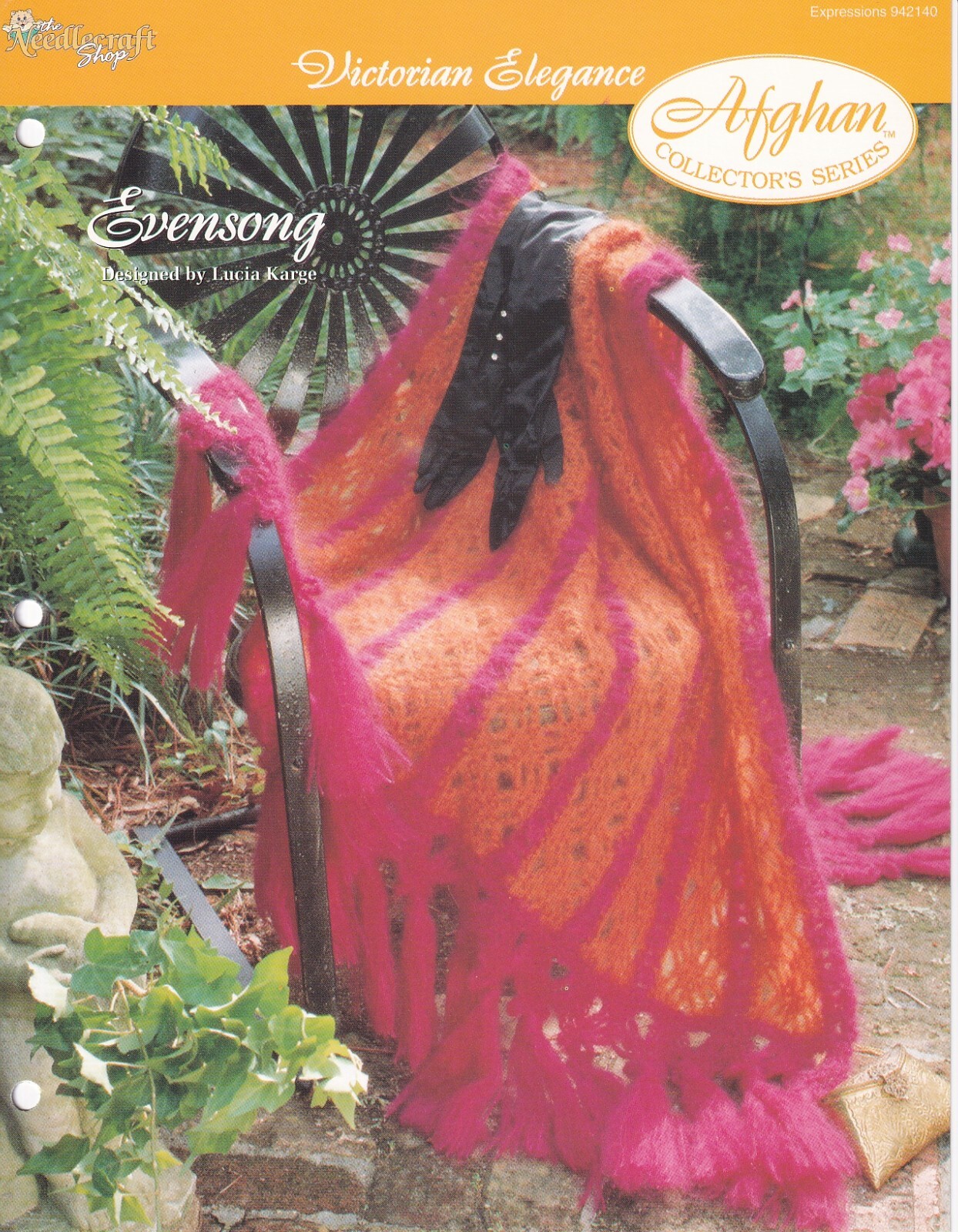 Afghan Crochet Pattern EVENSONG Fuzzy Mohair Needlecraft Shop
