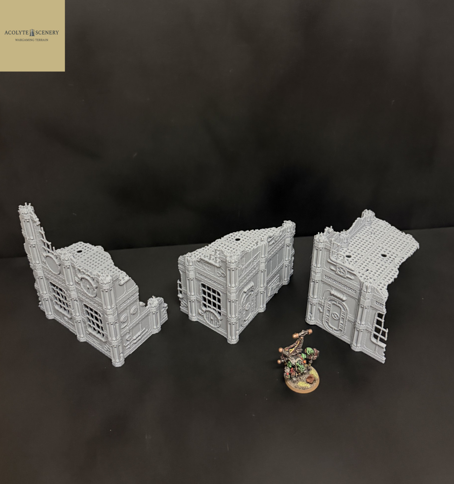 28mm Wargaming Terrain 3 Ruin Bundle Easy-Build compatible with 28mm Wargames