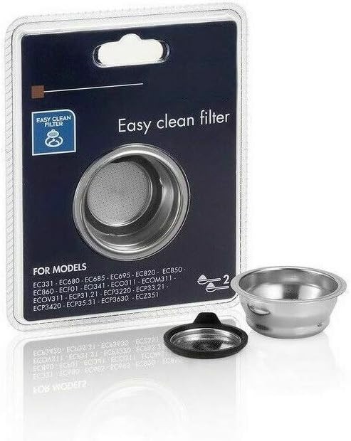 Easy Clean Filter 2 Cups (2x Dose) For Delonghi Automatic Cappuccino Coffee Mach