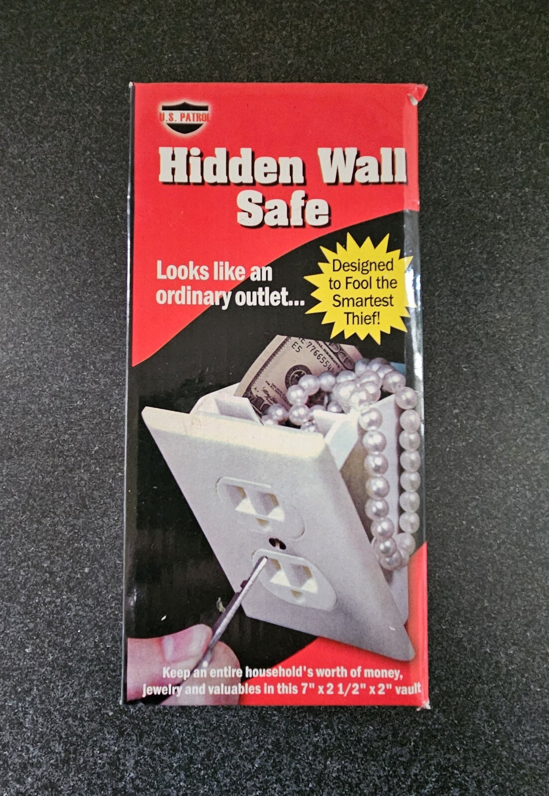 U.S. Patrol Hidden Wall Safe Looks Like An Electrical Outlet - New