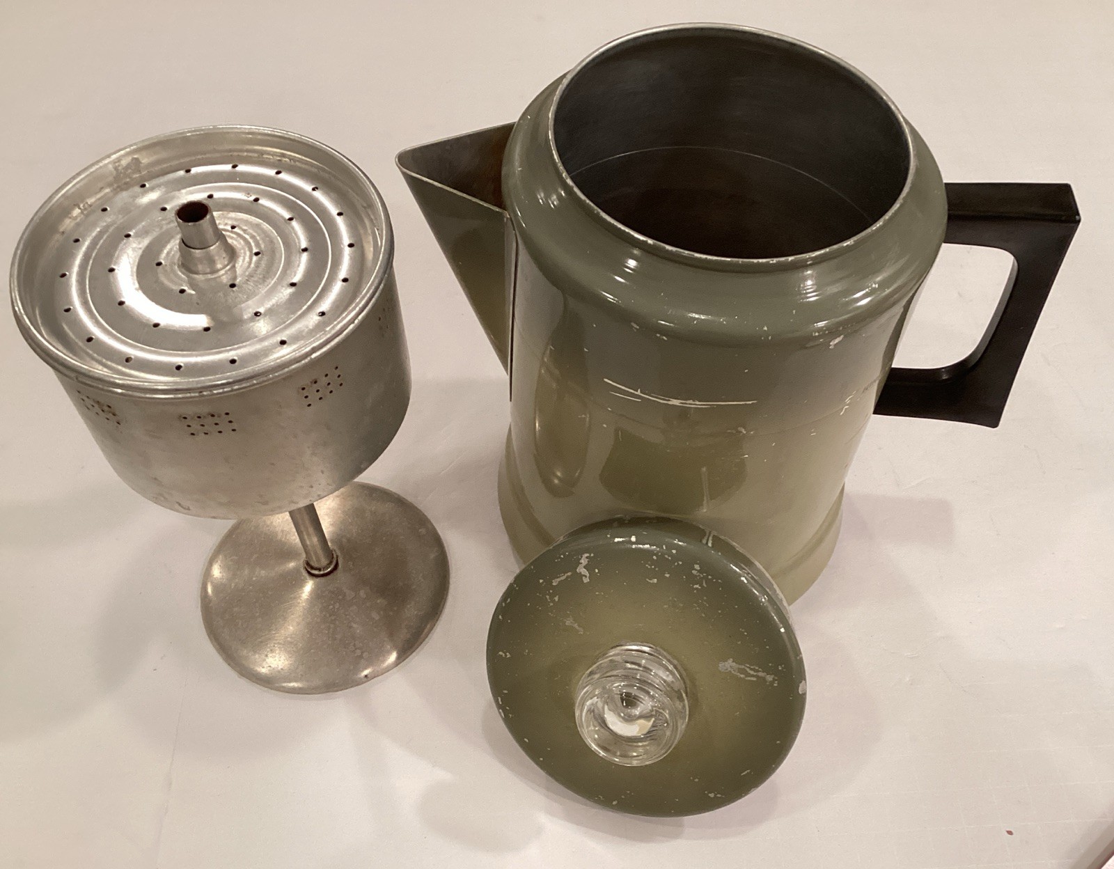 Vtg Comet USA The Popular Aluminum Coffee Pot 9 Cup Percolator Stovetop Camping
