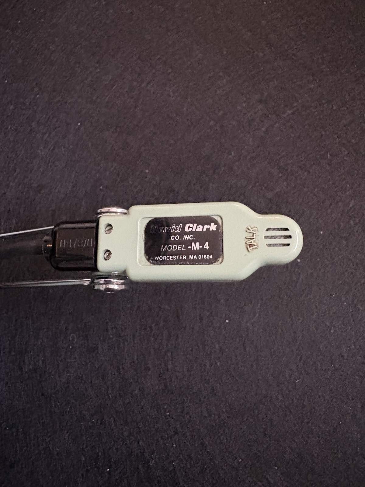 David Clark Aviation Headset with U174 helo plug and M4 mic