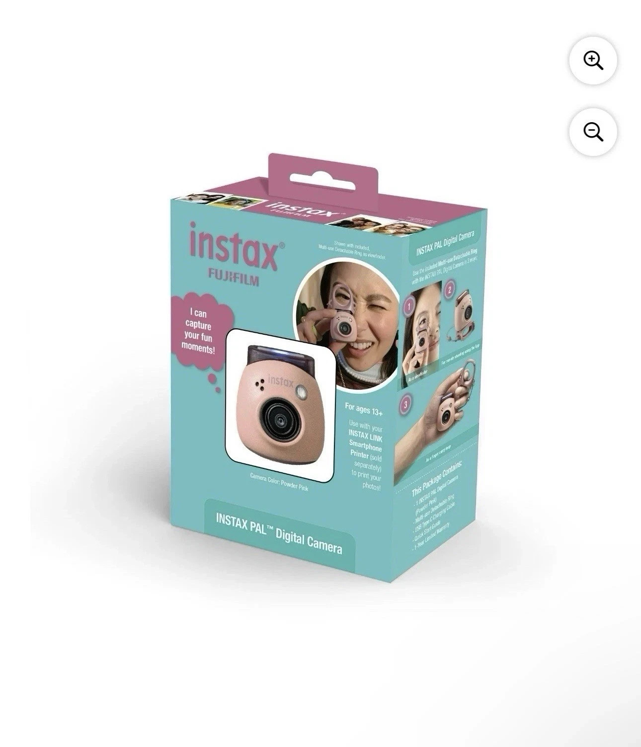 Fujifilm Instax Pal Digital Camera Powder Pink Bluetooth Transfer (New)