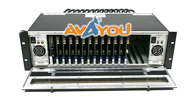 Evertz 500FR-L-A 500FC w/ 12x 500ADA-EQ-L EQ Analog Video Distribution Amp DA