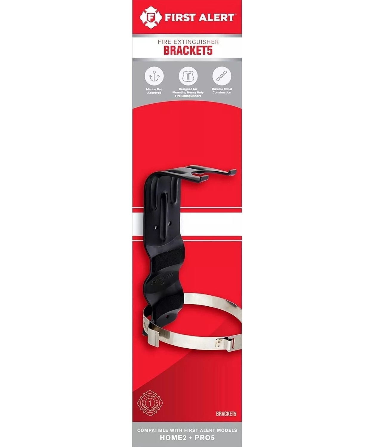 First Alert BRACKET5 Large Fire Extinguisher Mounting Bracket