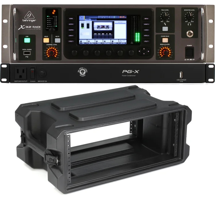 Behringer X32 Rack Digital Mixer Package with Rack Case