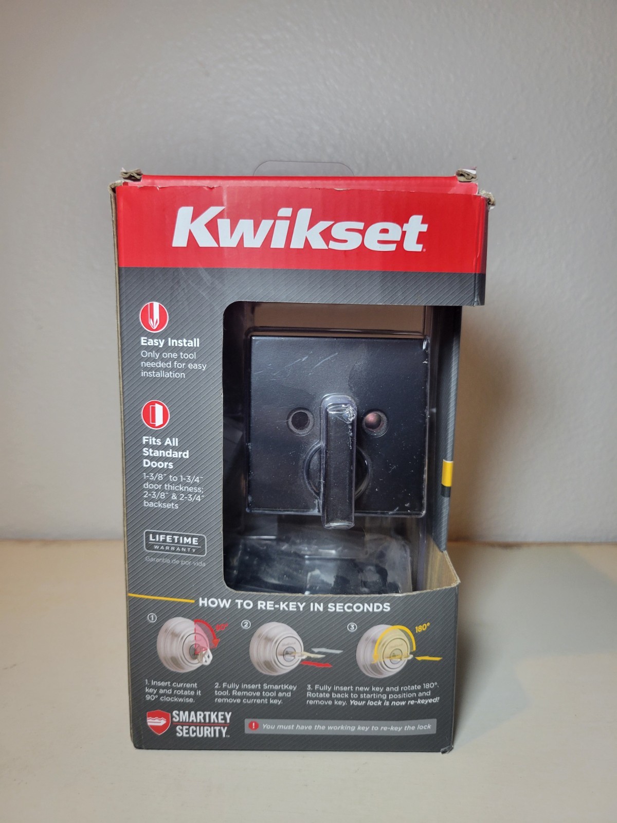 Kwikset Downtown Venetian Bronze Single-Cylinder Deadbolt With SmartKey