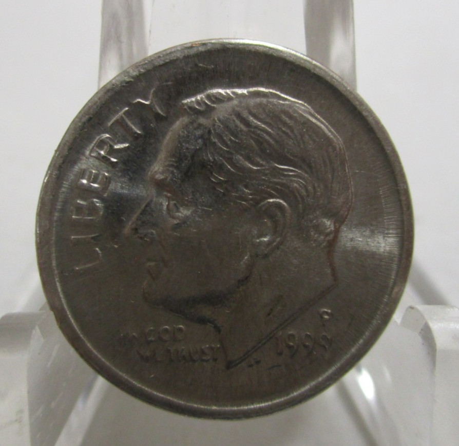 Error 1999 Roosevelt Dime Broadstrike Reverse Raised Rim Uncirculated Condition