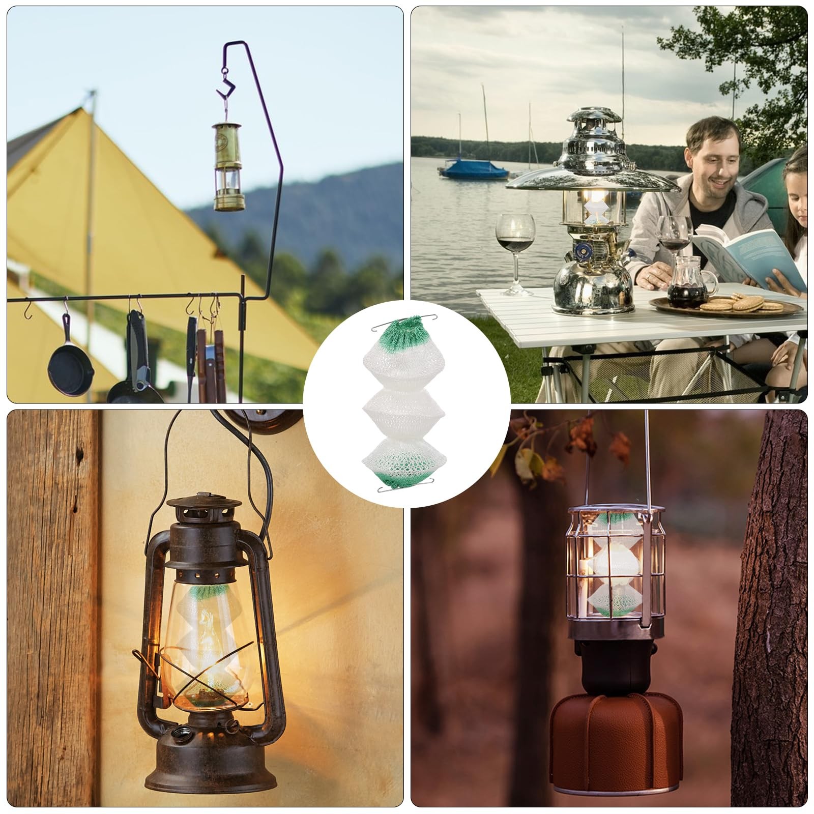 Thinp 6 Pcs Lantern Mantles,3-Layer Propane Mantles Insta-Clip 2#95...