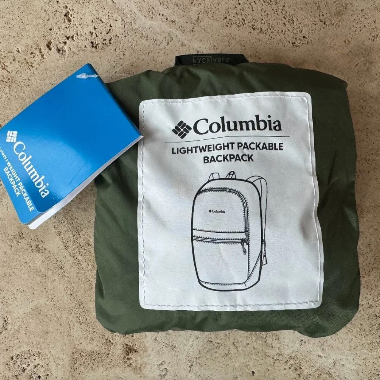 Columbia Unisex Lightweight Packable Backpack, Canteen/Greenscape  One Size- NEW