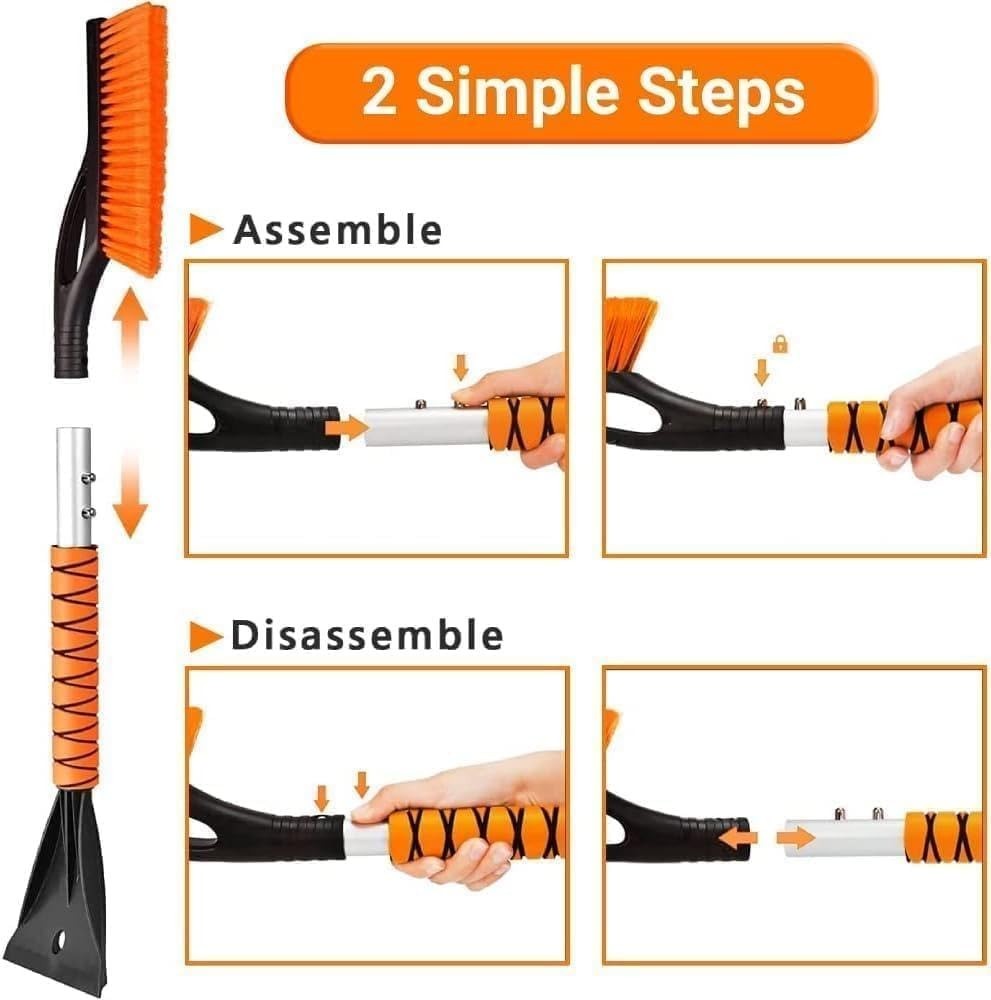27 Inch, Ice Scrapers for Car Windshield, Detachable Snow Removal Tool with E...