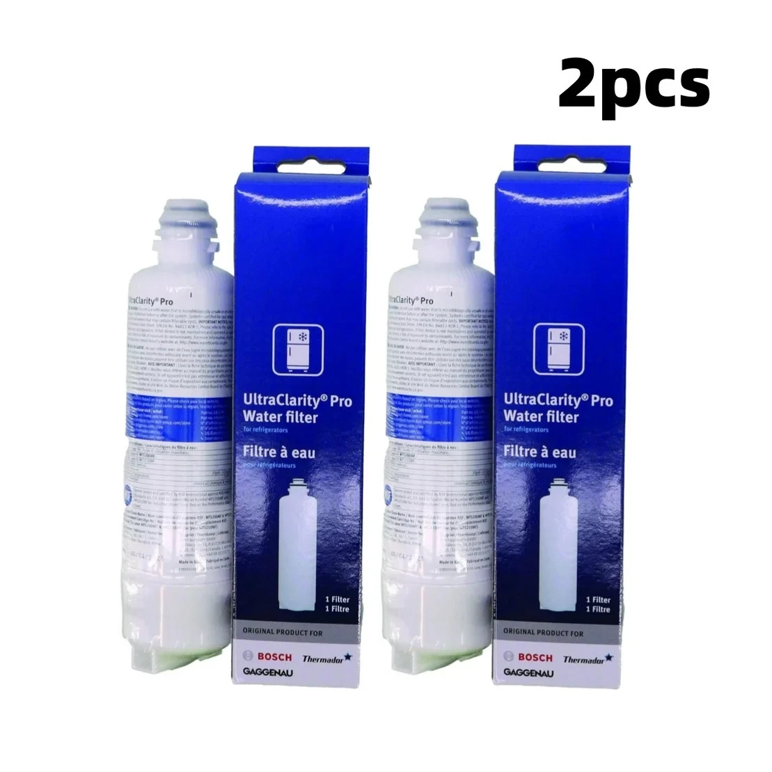 2PACK Bosch Ultra Clarity Pro BORPLFTR50 Water Filter Blue #WFS200MF/WFS210MF