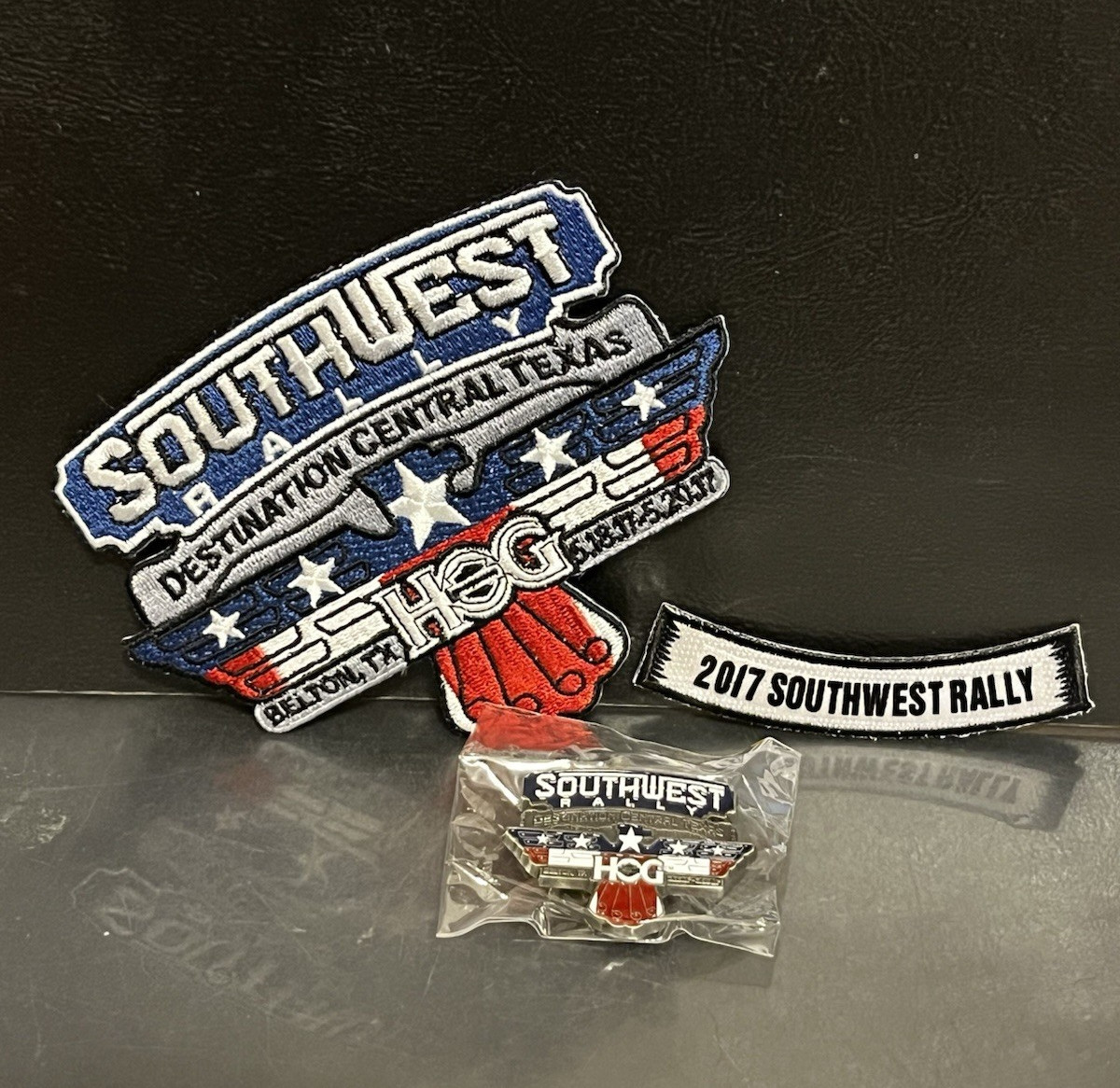 HOG Harley Davidson Rally Patches Pins 2017 Southwest Texas Lot - New!