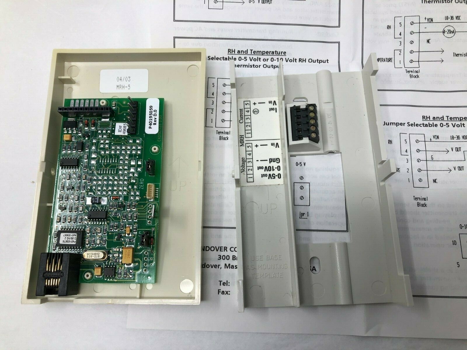 Andover Controls 01-6013-058 Room 3% Relative Humidity Sensor