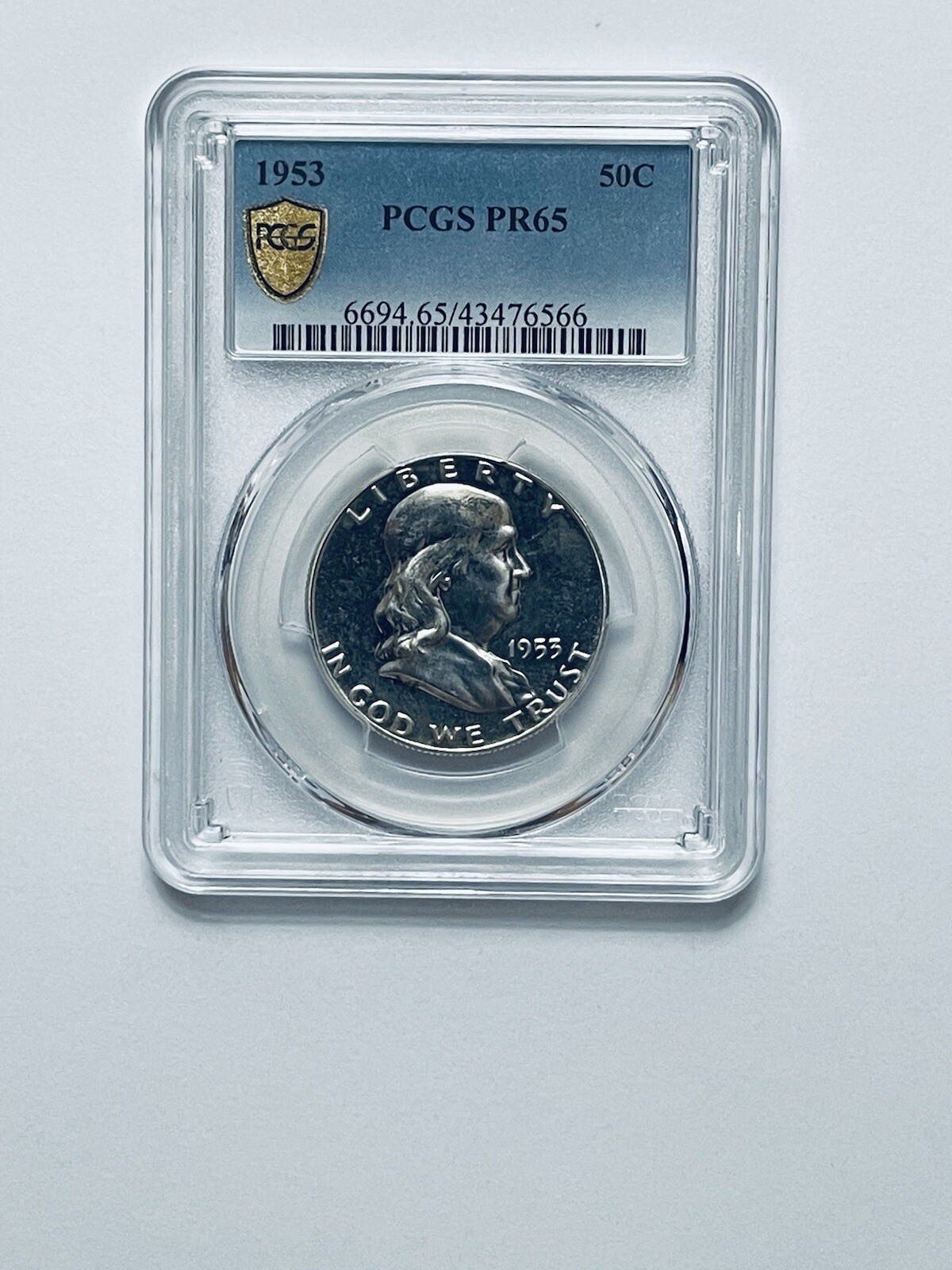 1953 Franklin Silver Half Dollar PCGS PR65