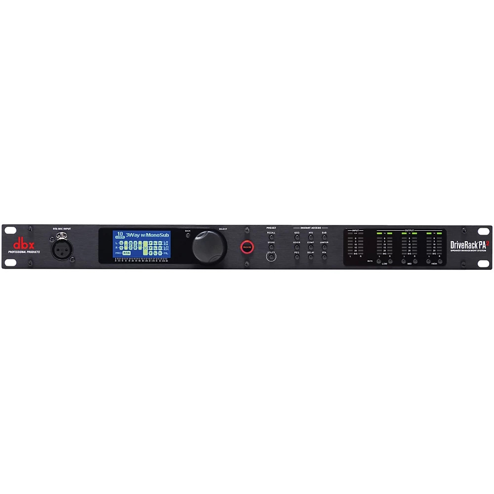dbx DriveRack PA2 Speaker Management System, 2Channel, Black, New, dbxPA2V