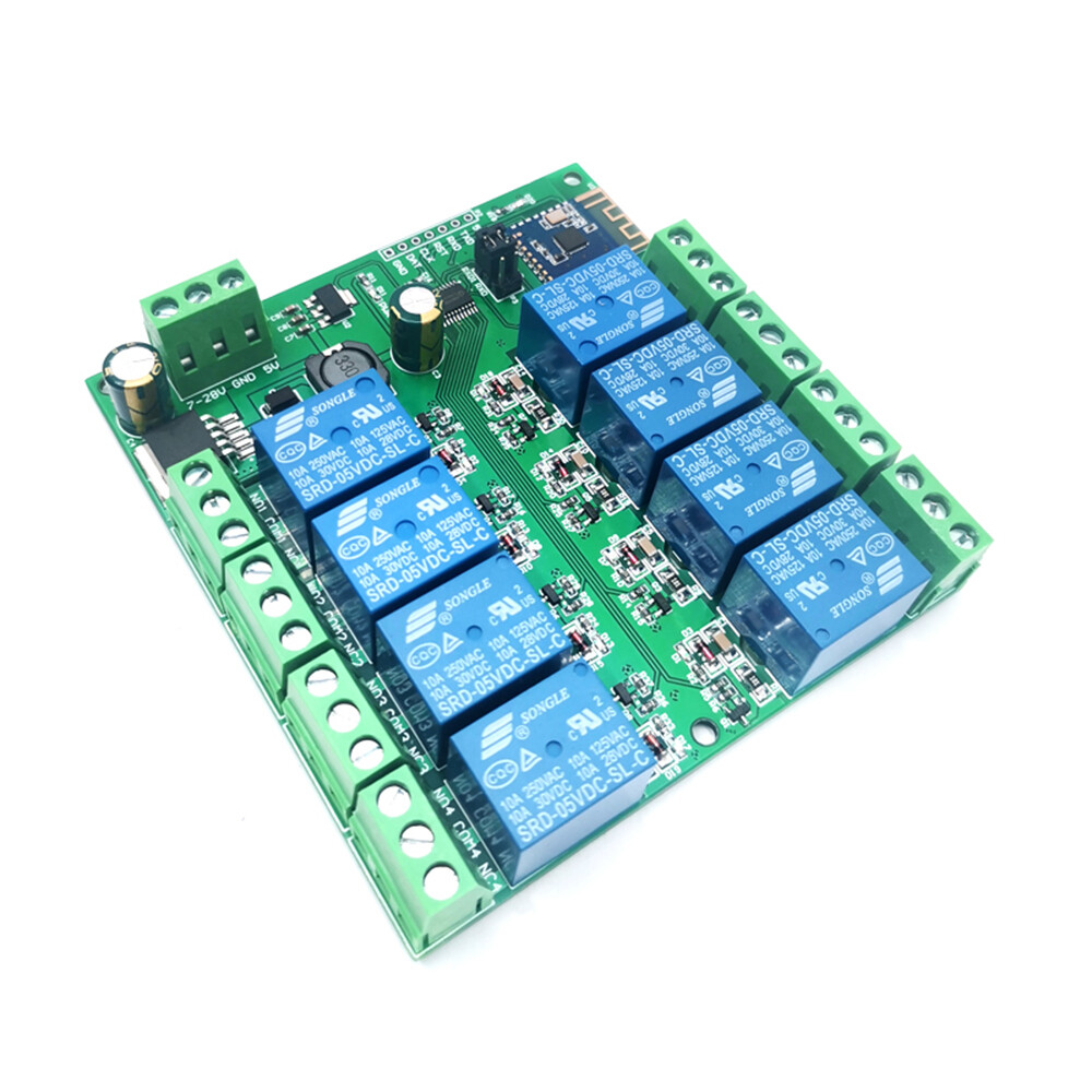 8 Channel Bluetooth 5.0 Relay Module Board APP Remote Control Switch DC7~28V/5V