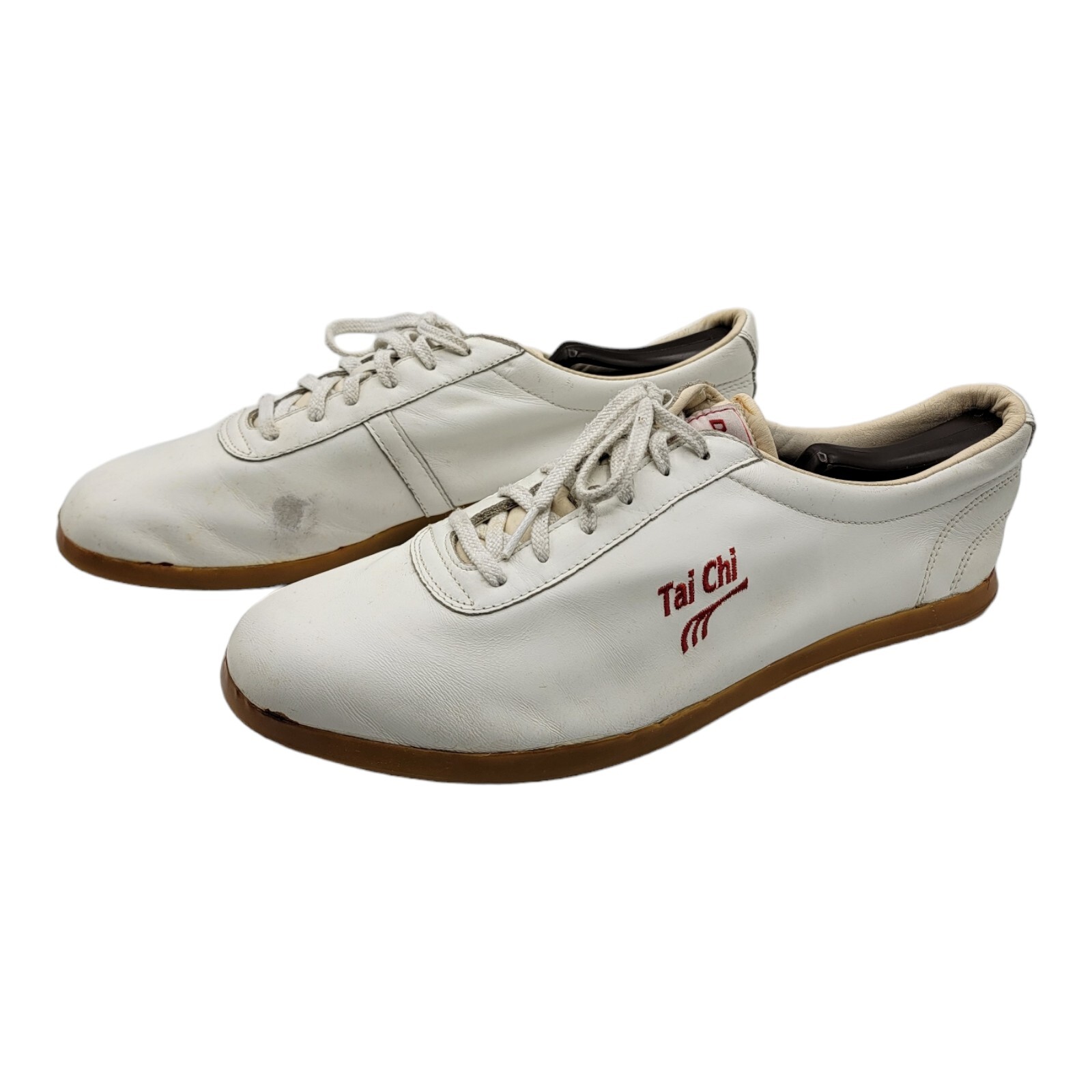 Do-win Tai Chi White Martial Arts Shoes Karate Taekwondo Soft Leather Sz 11.5