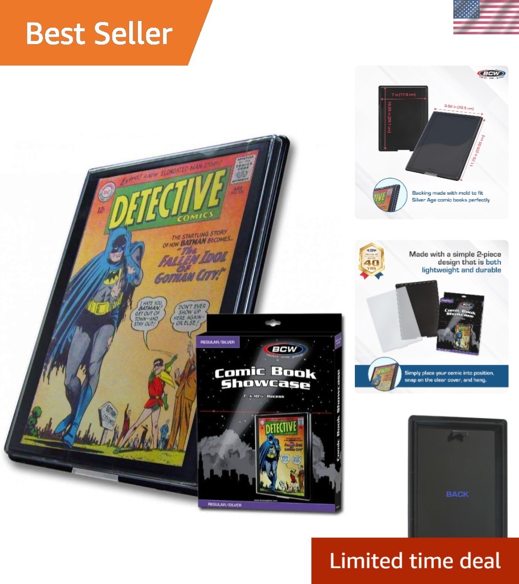 Modern 1 Pack Comic Book Frame - Rectangular Wall Mount Display for Collectors