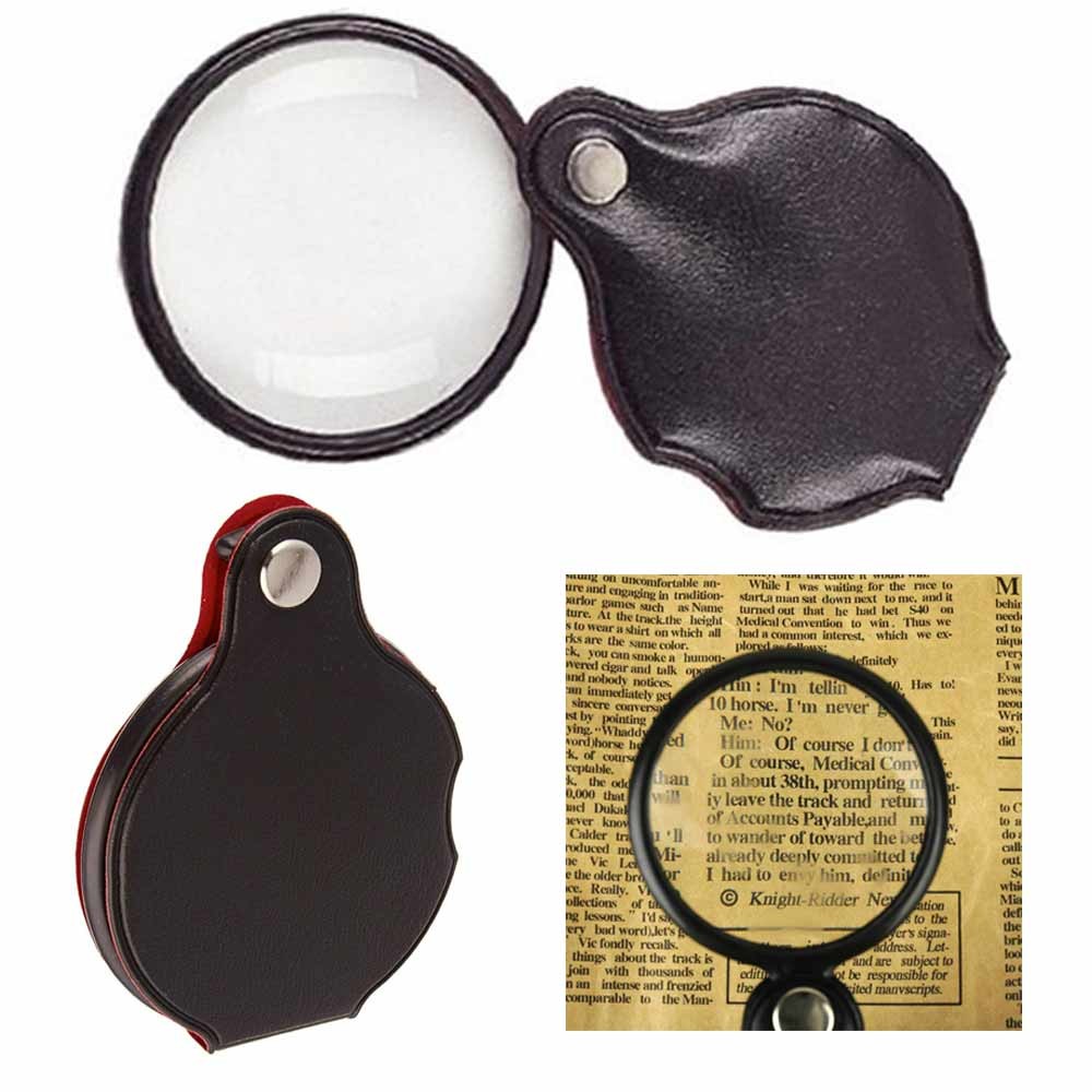 1 Pc 5X Mini Folding Pocket Magnifying Glass Loupe 2" Magnification