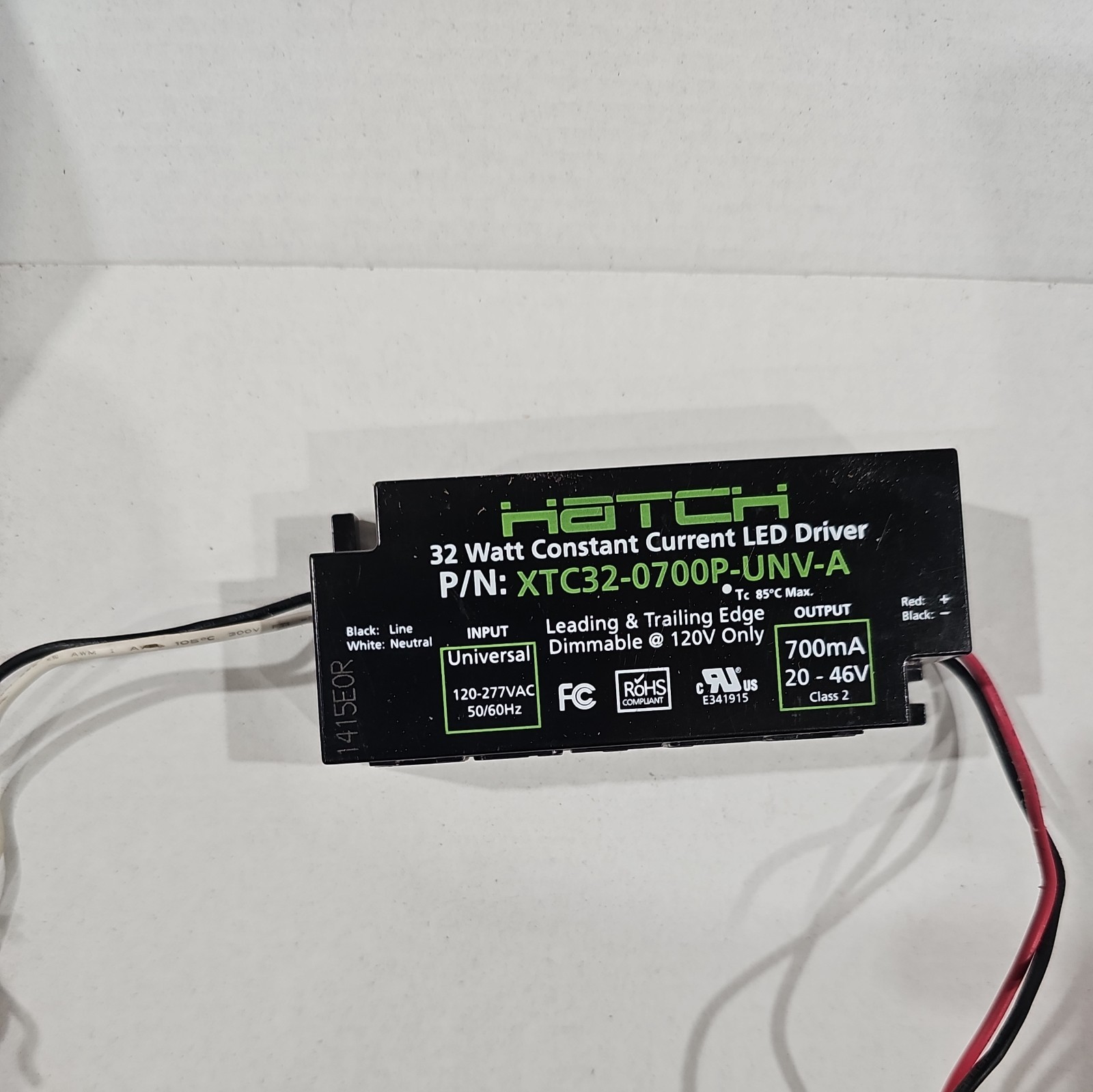 HATCH 32 WATT CONSTANT LED DRIVER XTC32-0700P-UNV-A