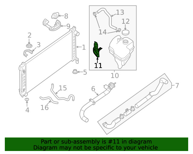Genuine Nissan Engine Coolant Reservoir Bracket 21745-3TA0A