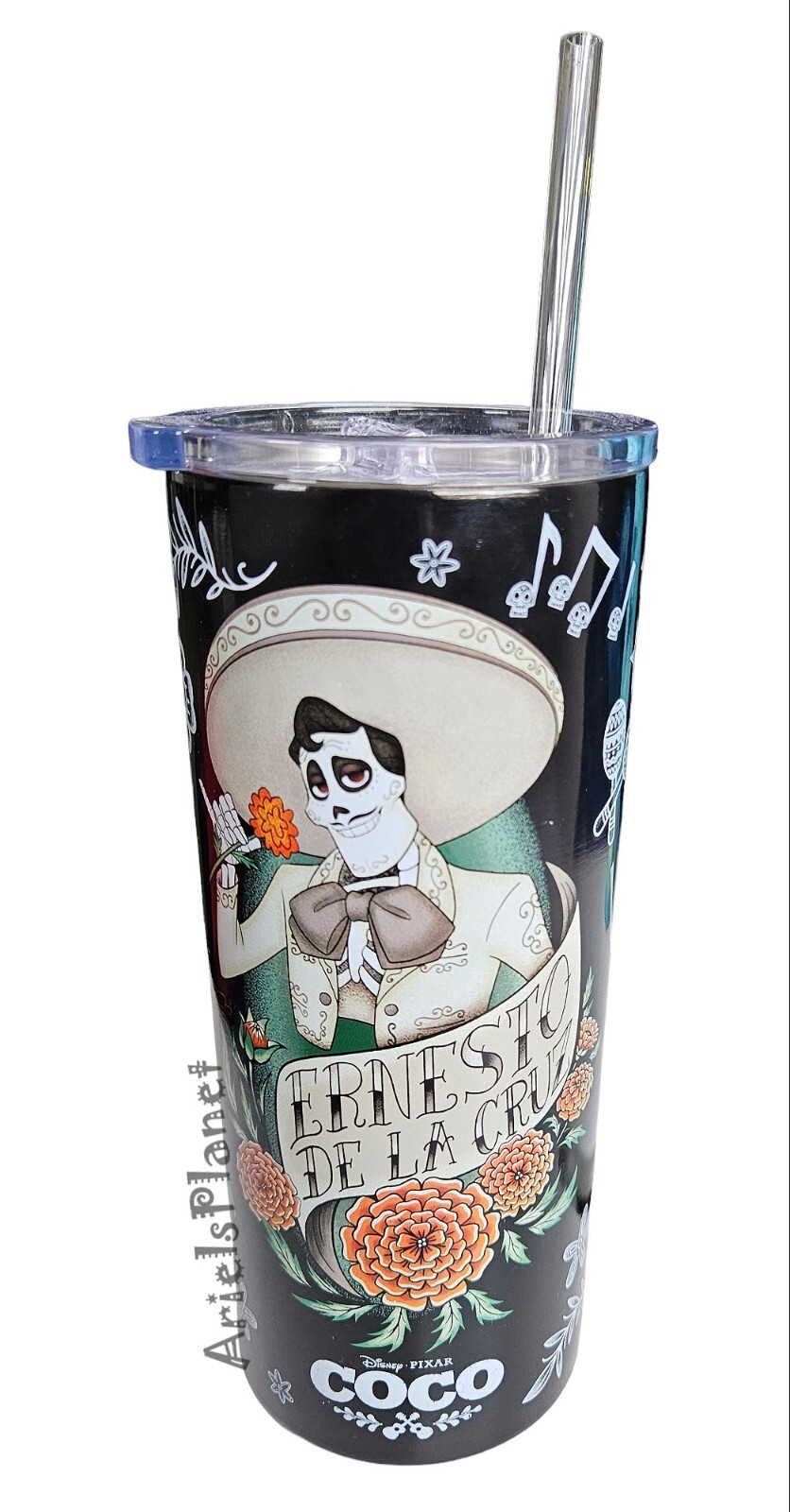 Disney Parks Pixar Coco Hernesto De La Cruz Stainless Steel Travel Tumbler
