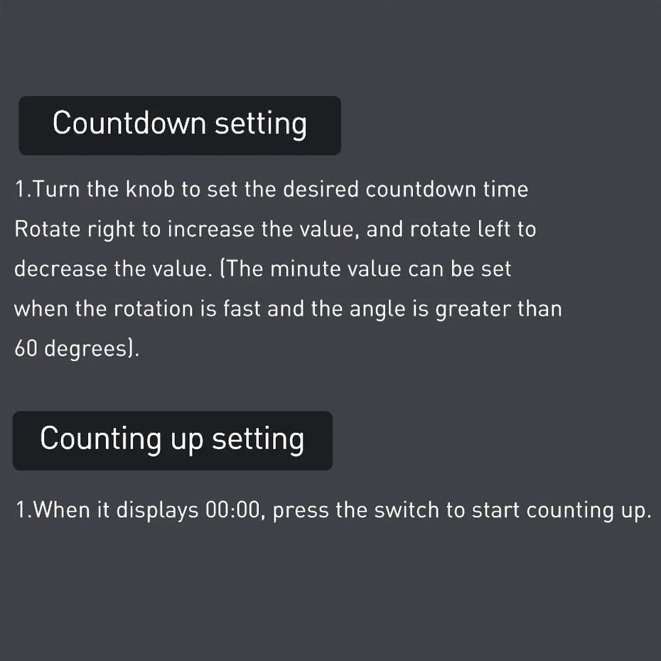 Magnetic Digital Kitchen Timer Rotary Countdown Cooking Timer Stopwatch