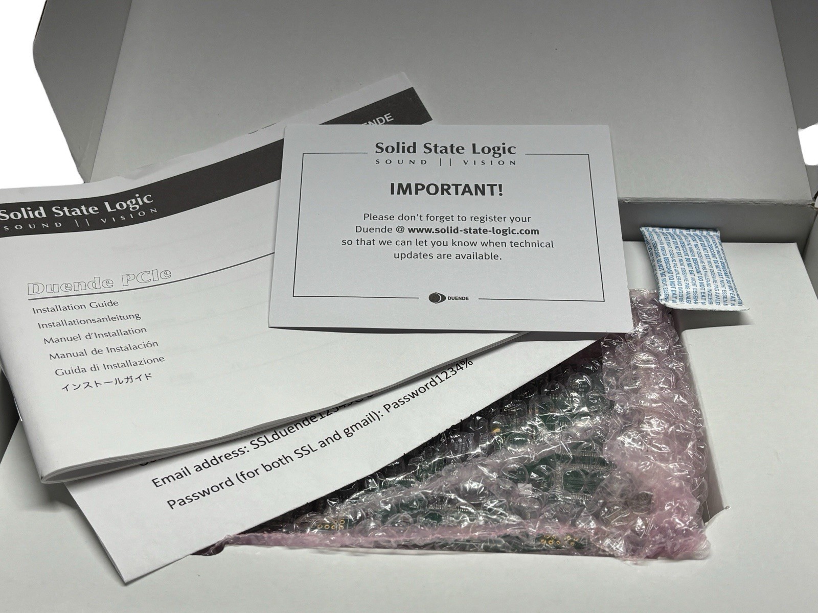 DUENDE Solid State Logic SSL PCIe Card