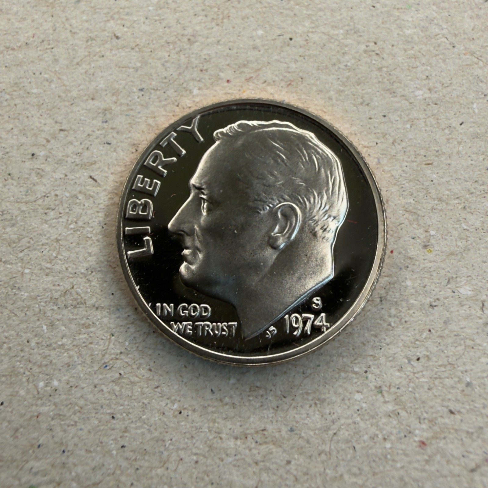 1974-S Roosevelt 10C Dime - CAMEO Proof