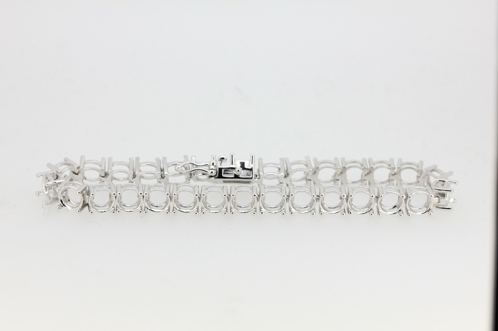 Sterling SilverTennis Bracelet Semi Mount Setting Round RD 6x6mm 7 inch