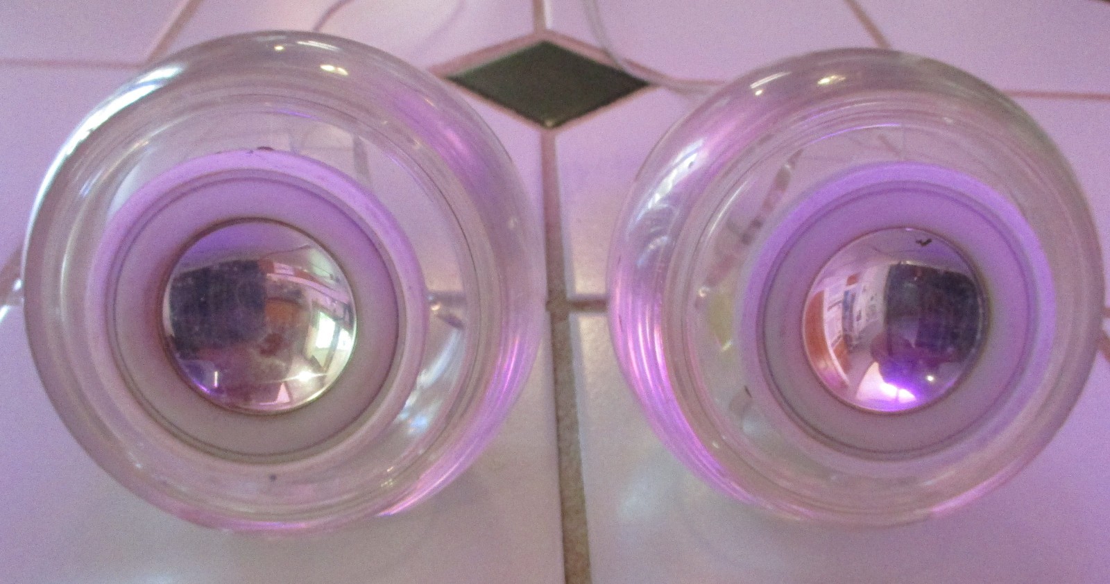 Pair of Apple Pro Speakers - Model M6531 Clear Acrylic Balls, by Harmon Kardon