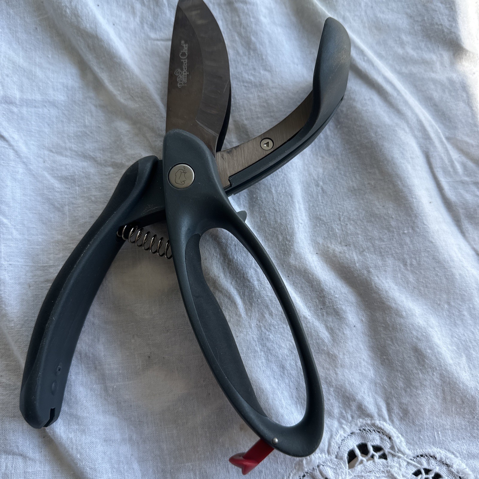 Pampered Chef Salad Chopper Double Bladed Cutting Scissors Shears 16D