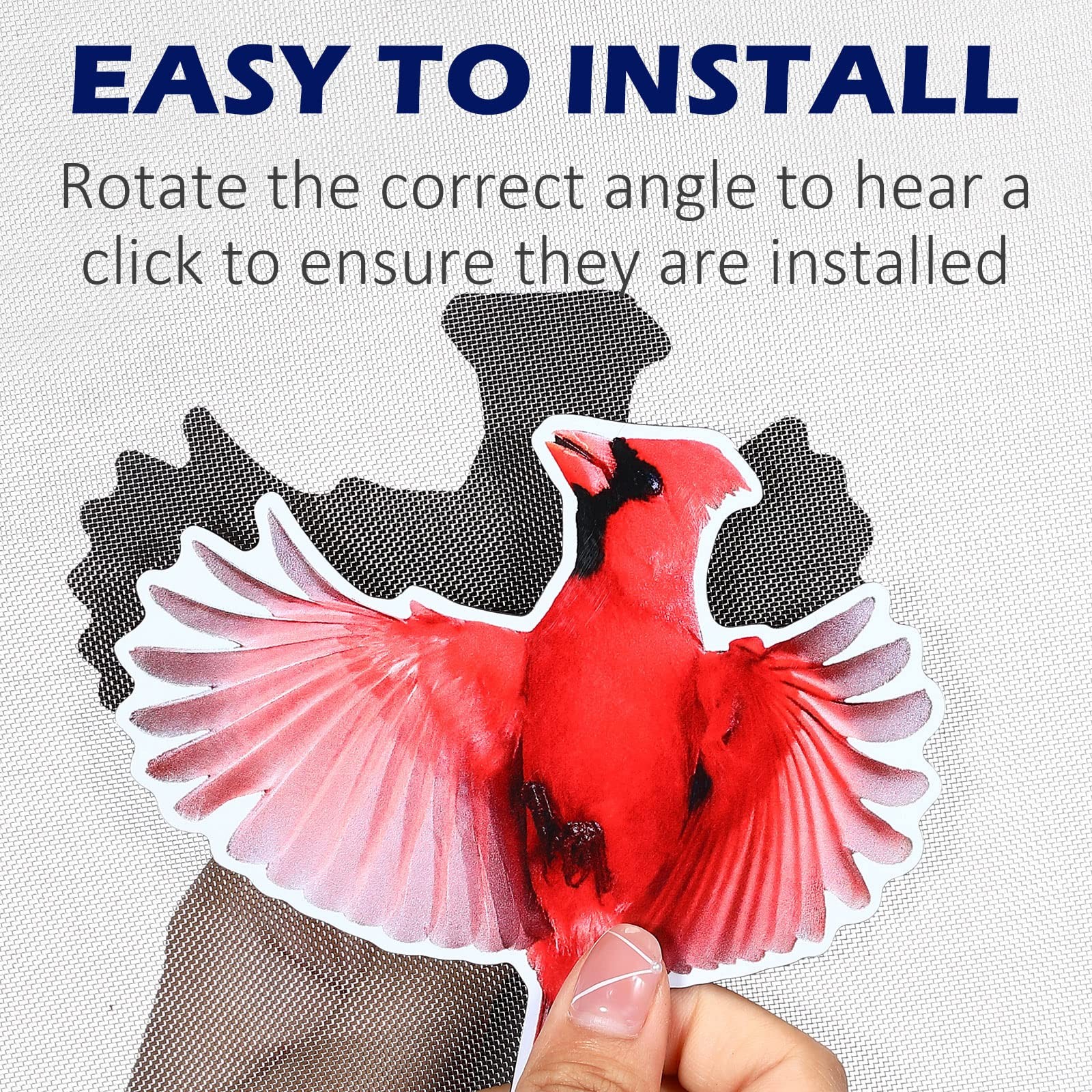 8 Pcs Cardinal Bird Screen Door Magnets Flexible Decorative Double Sided Screen