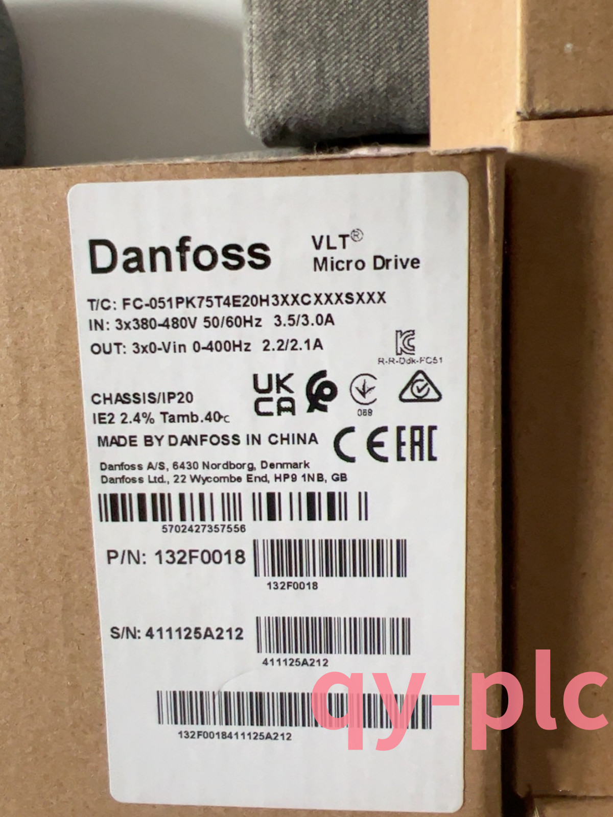 New Danfoss 132F0018 FC-051PK75T4E20H3XXCXXXSXXX control Fast via FedEx or DHL