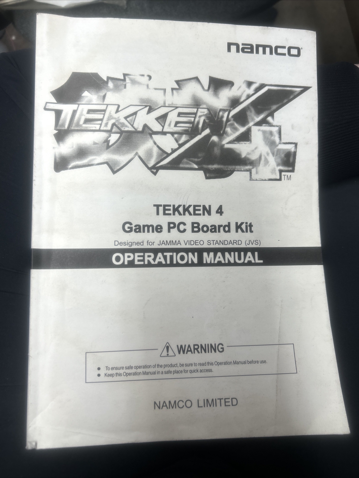 Namco TEKKEN 4 GAME PC BOARD KIT Arcade Video Game Manual - good used original