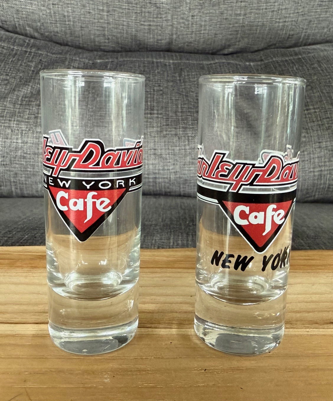 Harley Davidson shot glasses (2) 4 inches