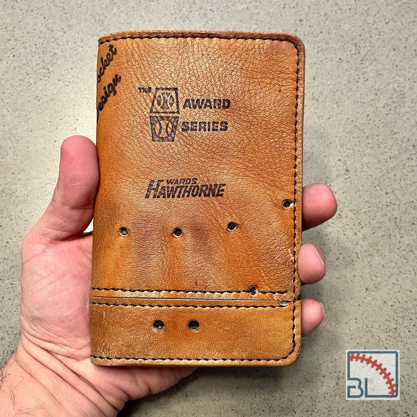 Vintage Hawthorne Leather Baseball Glove Field Notes Cover