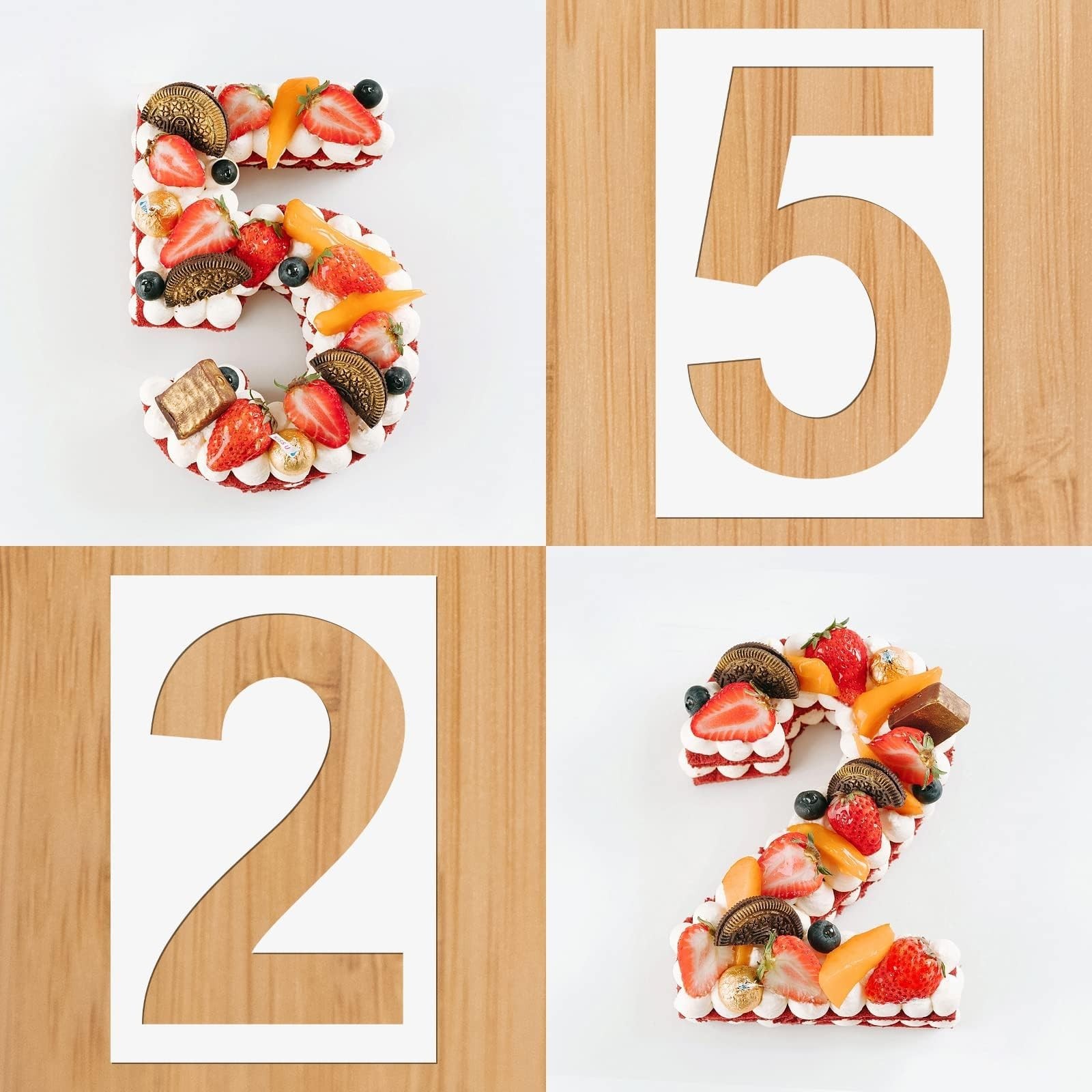 12 Inch Large Number Stencils Set Reusable Plastic Large Size Number Stencils...