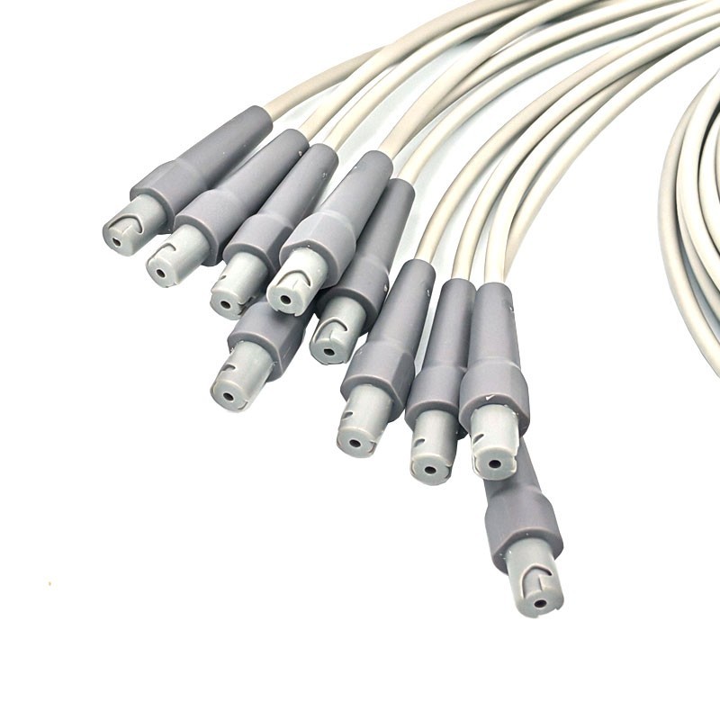 0.9m 10 per Set Universal CAM 14 ECG Leadwire Compatible with SunMed Vyaire