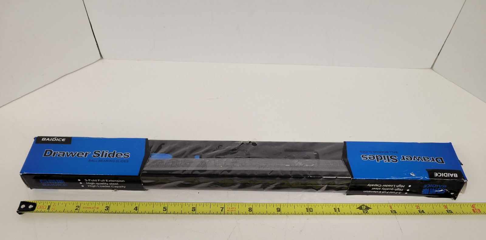 Baidice 3-Fold Full Extension High Loader Capacity Ball Bearing Drawer Slides