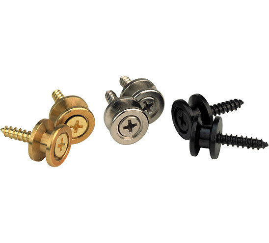 Planet Waves Solid Brass End Pins - Chrome (Pair), PWEP202