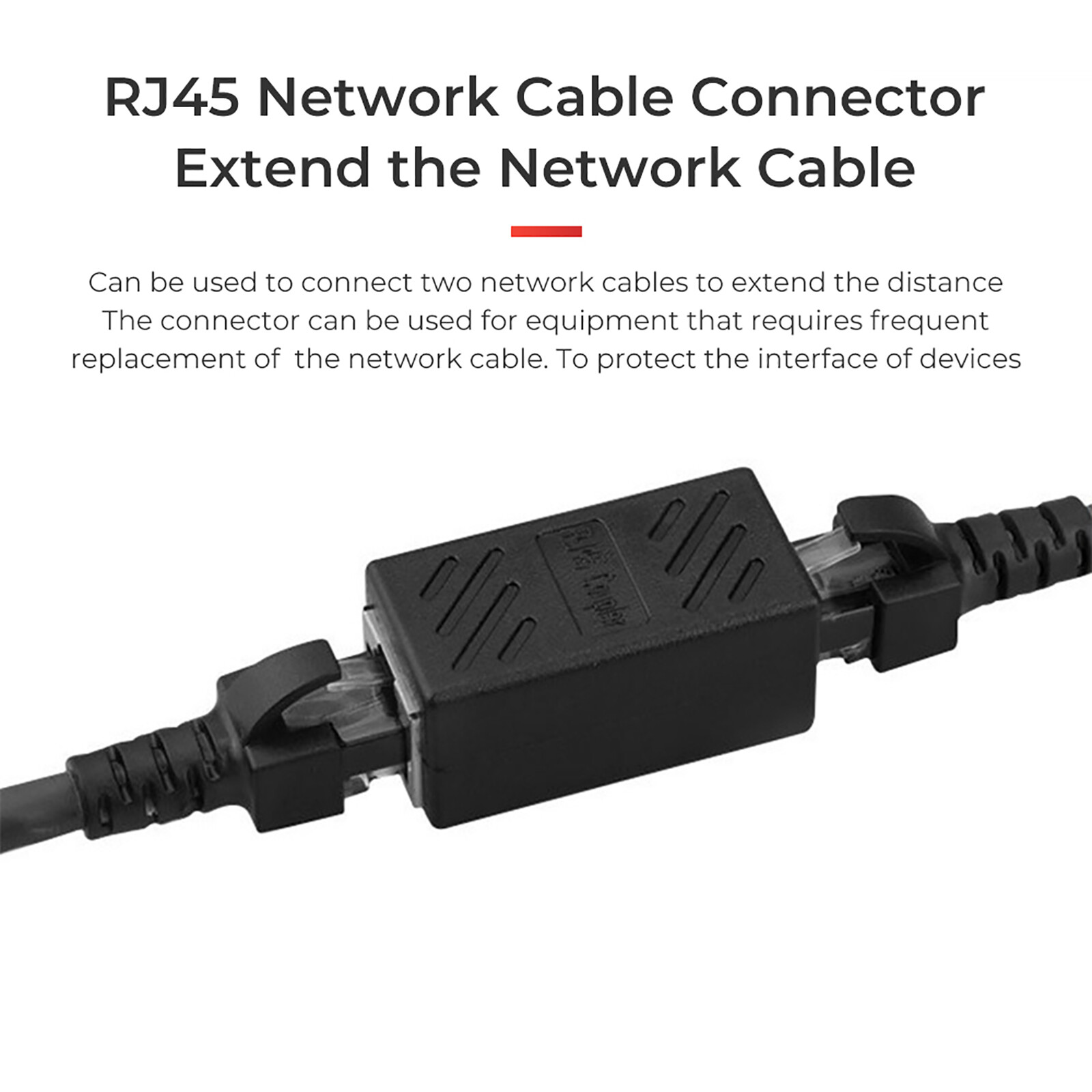 RJ45 Inline Coupler Cat6/Cat5e Ethernet Network Cable Extender Connector LOT
