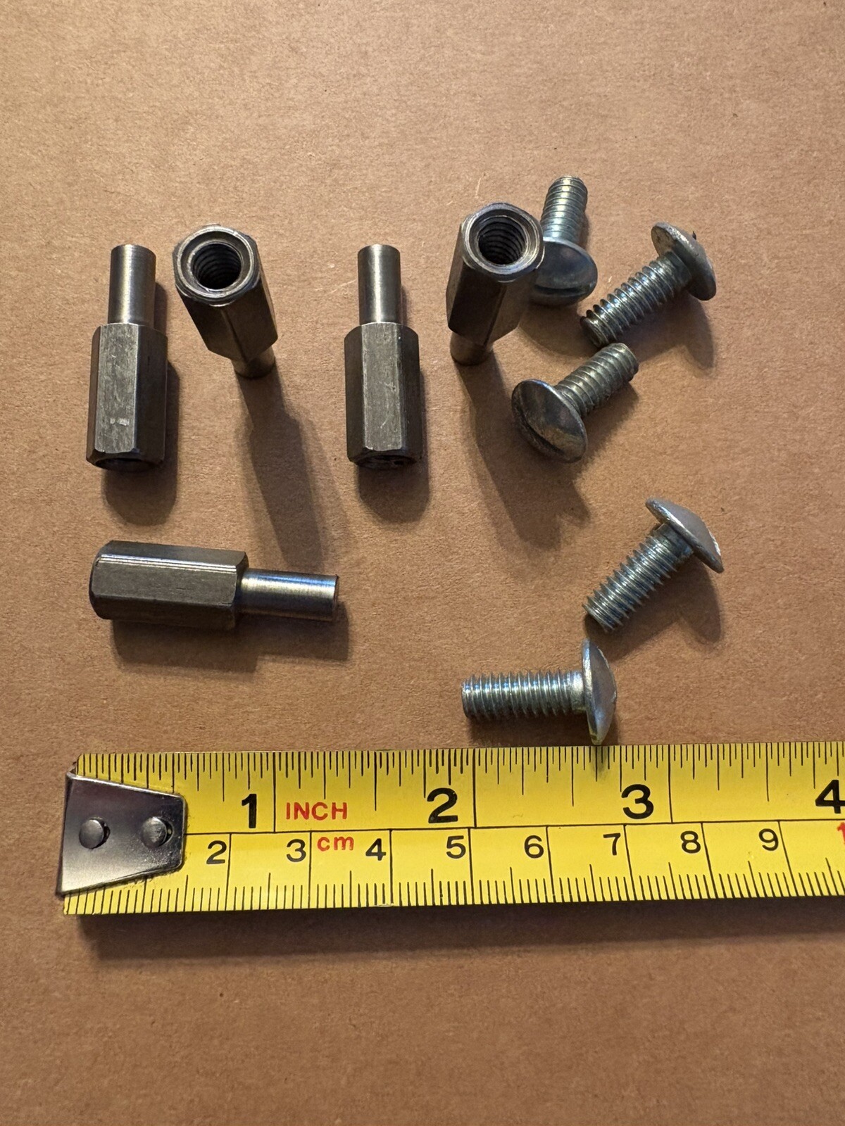 1/4" Round Shank x 1-5/16" OAL with 1/4"-20 Thread, & Pc 1/2” X 1/4”-20 Bolt 5ea