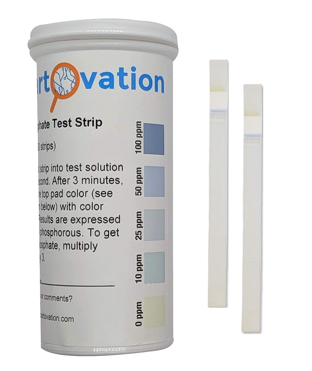 50-Pack Phosphorus & Phosphate Detection Strips 0-100 ppm - Easy Use